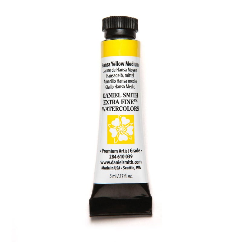 Daniel Smith Extra Fine Watercolor Paint, 5ml Tube, Hansa Yellow Medium, 284610039, 0.17 Fl Oz (Pack of 1) - Image 1